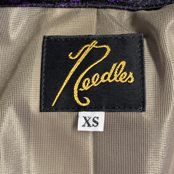 NEEDLES Size XS Black Purple Butterfly Polyester Oversized Jacket - Picture 5 of 6